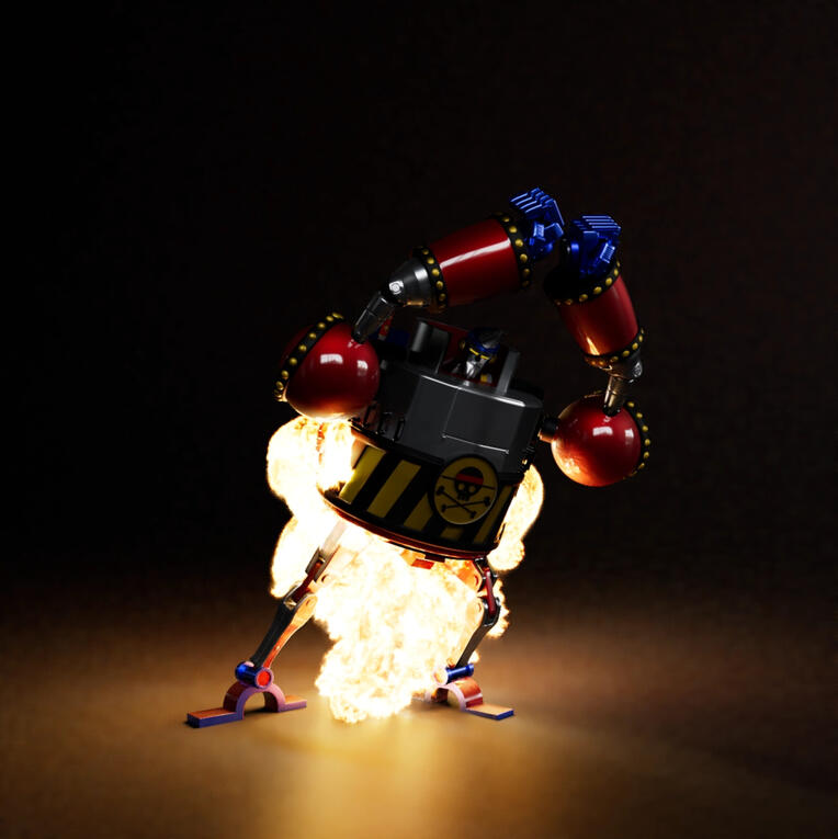 3D rigged General Franky model from One Piece, with detailed textures, intricate mechanics, and custom animation showcasing expert 3D skills.